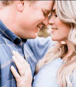 A blue themed proposal photoshoot by Lily Hayes Photography